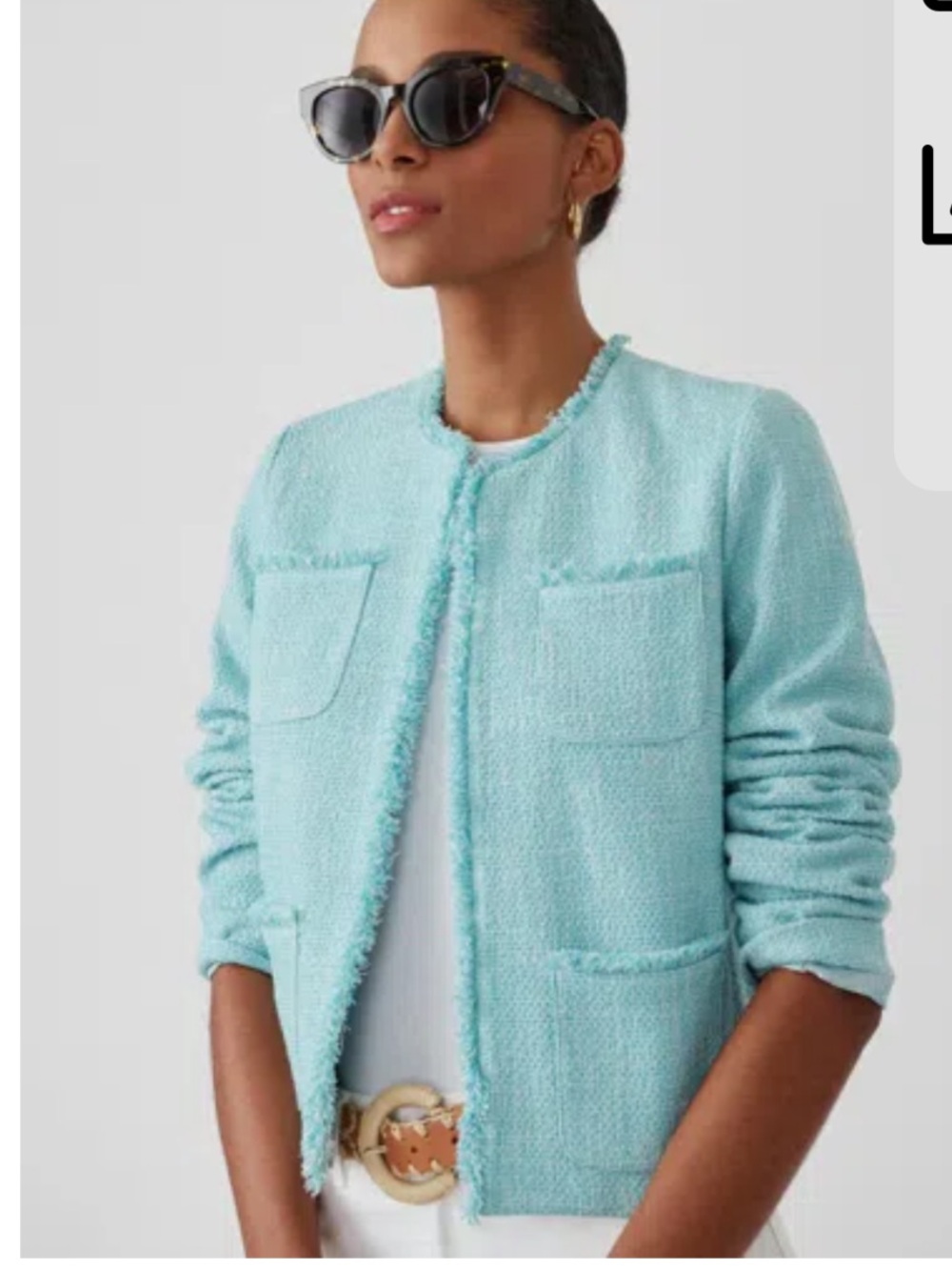 Jmclaughlin Martha Jacket in turquoise.